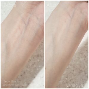 スノービューティーパウダーを塗ってみました。ひとなでで透明感溢れる美白肌になりました!|化粧品専門店柳屋